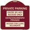 Signmission Entry by Key Access Estacionamiento Privado Acceso Con Llave Solamente Alum, 18" H, BU-1818-24092 A-DES-BU-1818-24092 - alternate 1